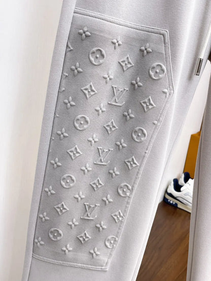 Patchwork Embossed Monogram Pants