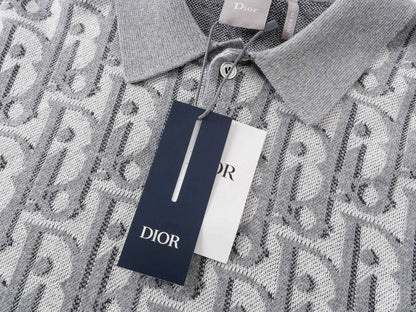 All‑Over Jacquard Knit Polo Shirt