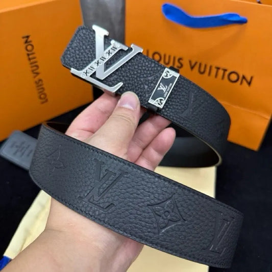 Classic Solid‑Steel Letter Buckle Belt