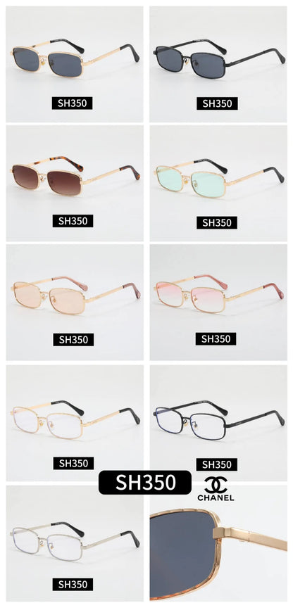 Slim Metal Narrow Rectangle Sunglasses