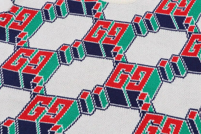 Multicolor Retro Knit Sweater