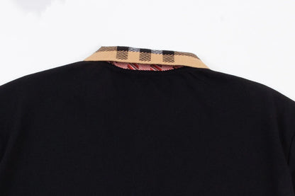Classic Plaid Patchwork Polo Shirt
