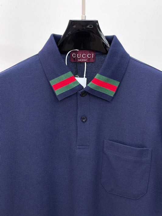 Classic Contrast Striped Polo Shirt