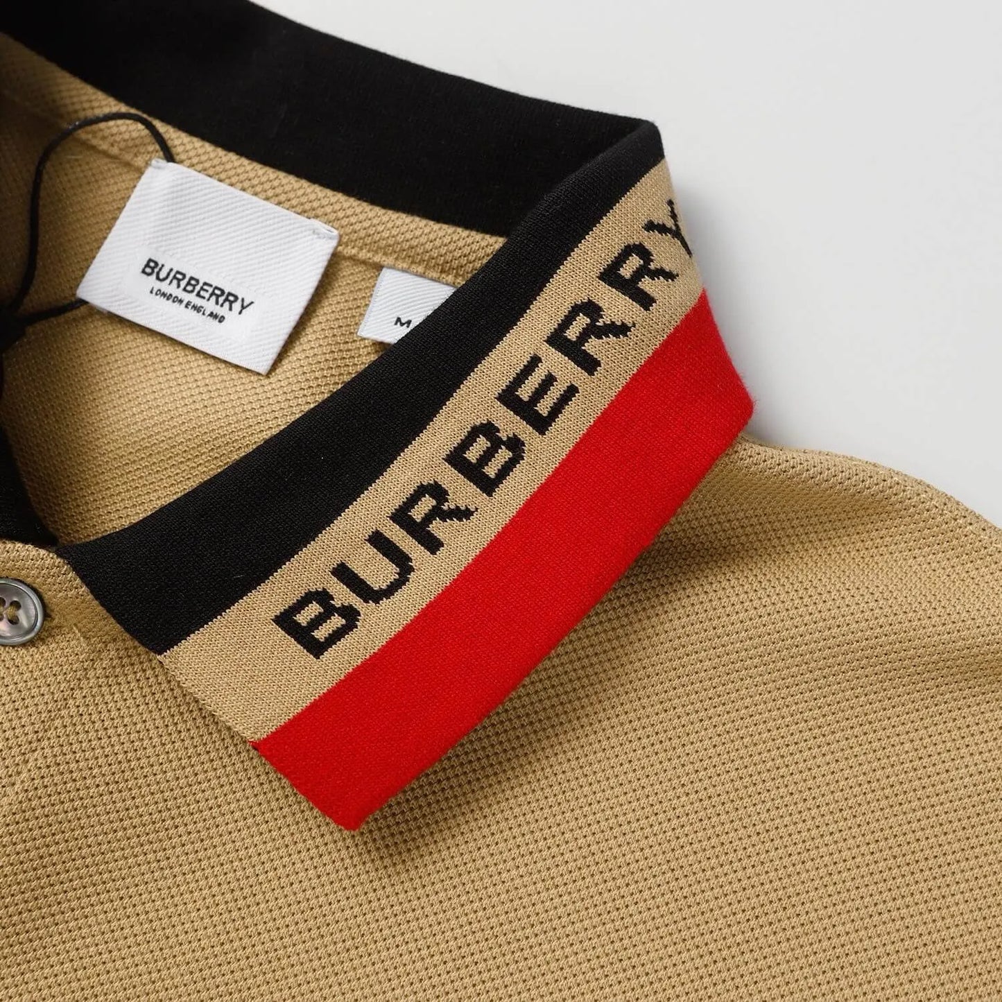 Striped Letter Polo Shirt