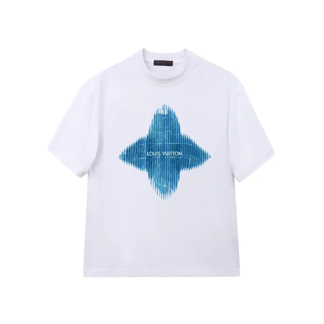 Blue Clover Sound Wave Print T-Shirt