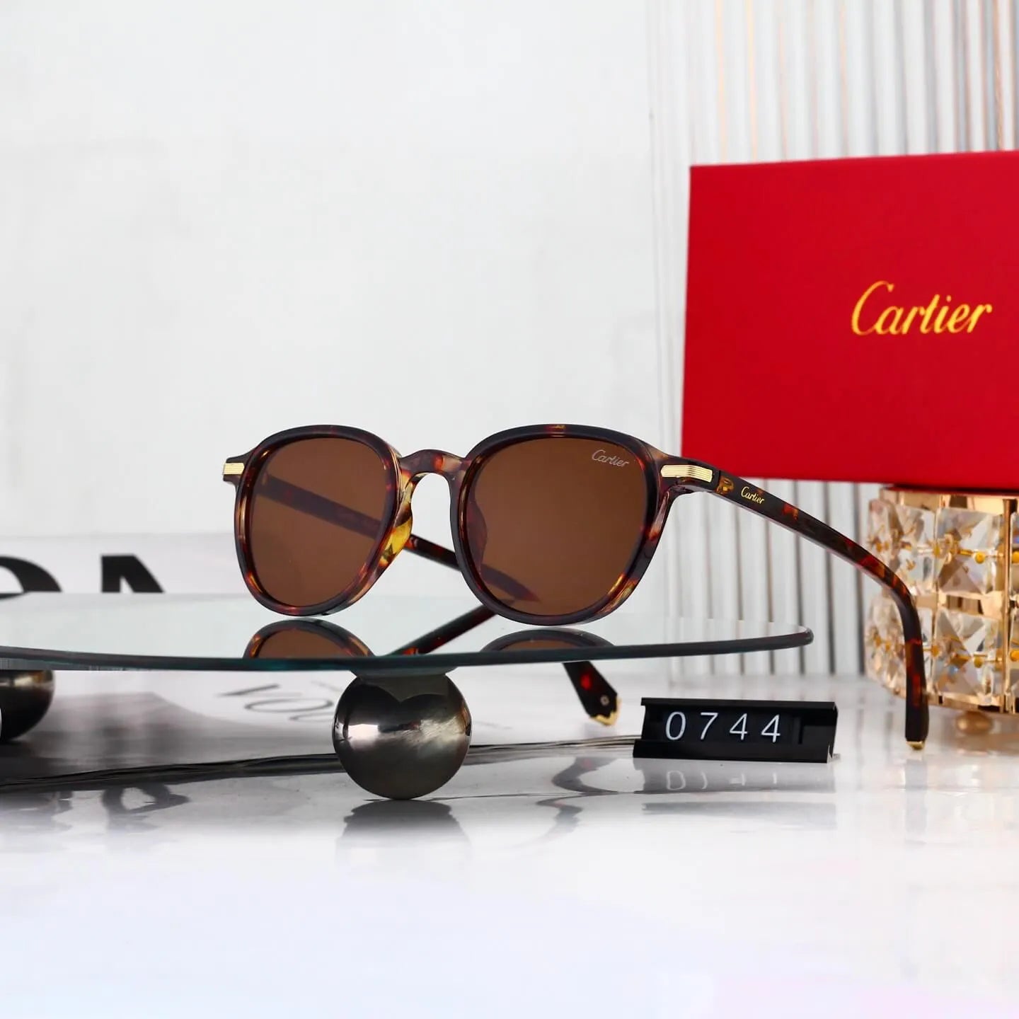 Vintage Round Thin Frame Sunglasses