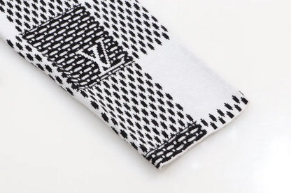 Checkered Monogram Knit Sweater