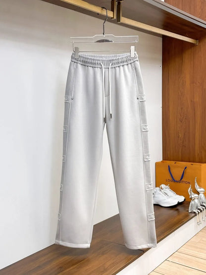 Side Multi‑Patch Decorated Straight Pants