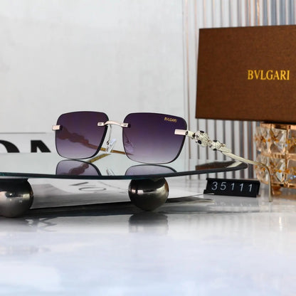 Snake Temple Rimless Square Sunglasses
