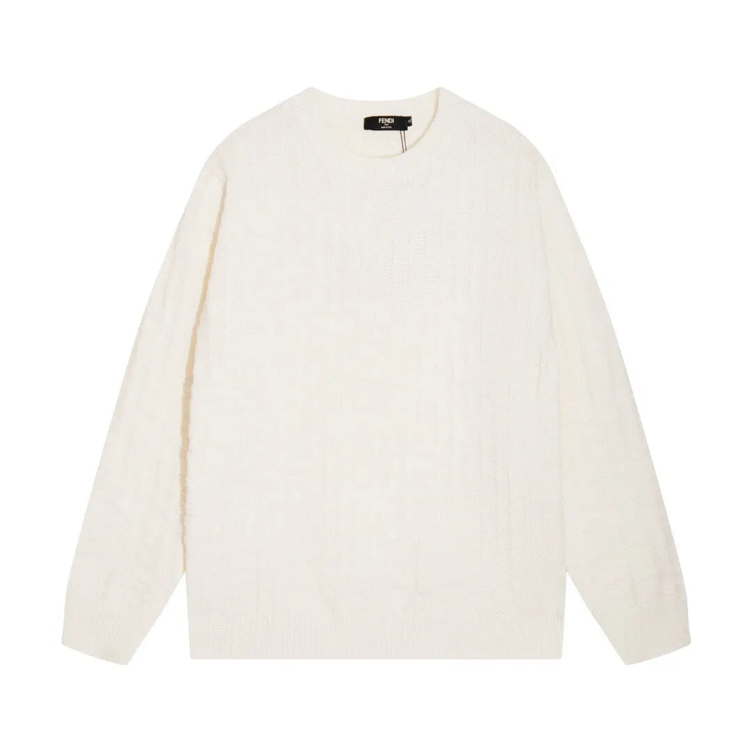 Tone‑on‑Tone Jacquard Sweater