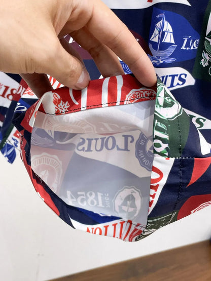 Vintage Flag Full Print Casual Shorts
