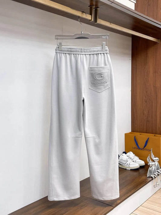 Side Circular Embroidery Pants