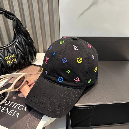 Colorful Embroidered Trendy Baseball Cap