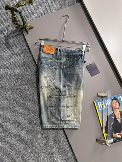 Cargo Pocket Workwear Denim Shorts