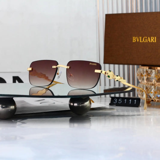 Snake Temple Rimless Square Sunglasses