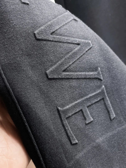Dual‑Embossed  Relaxed Fit Pants