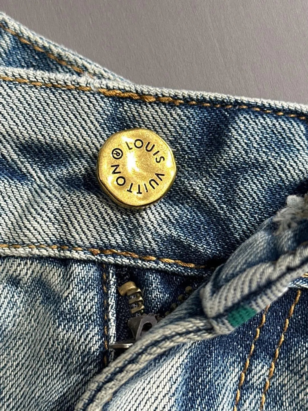 Paint‑Splatter Repair Patch Denim Shorts