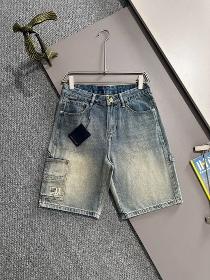 Cargo Pocket Workwear Denim Shorts