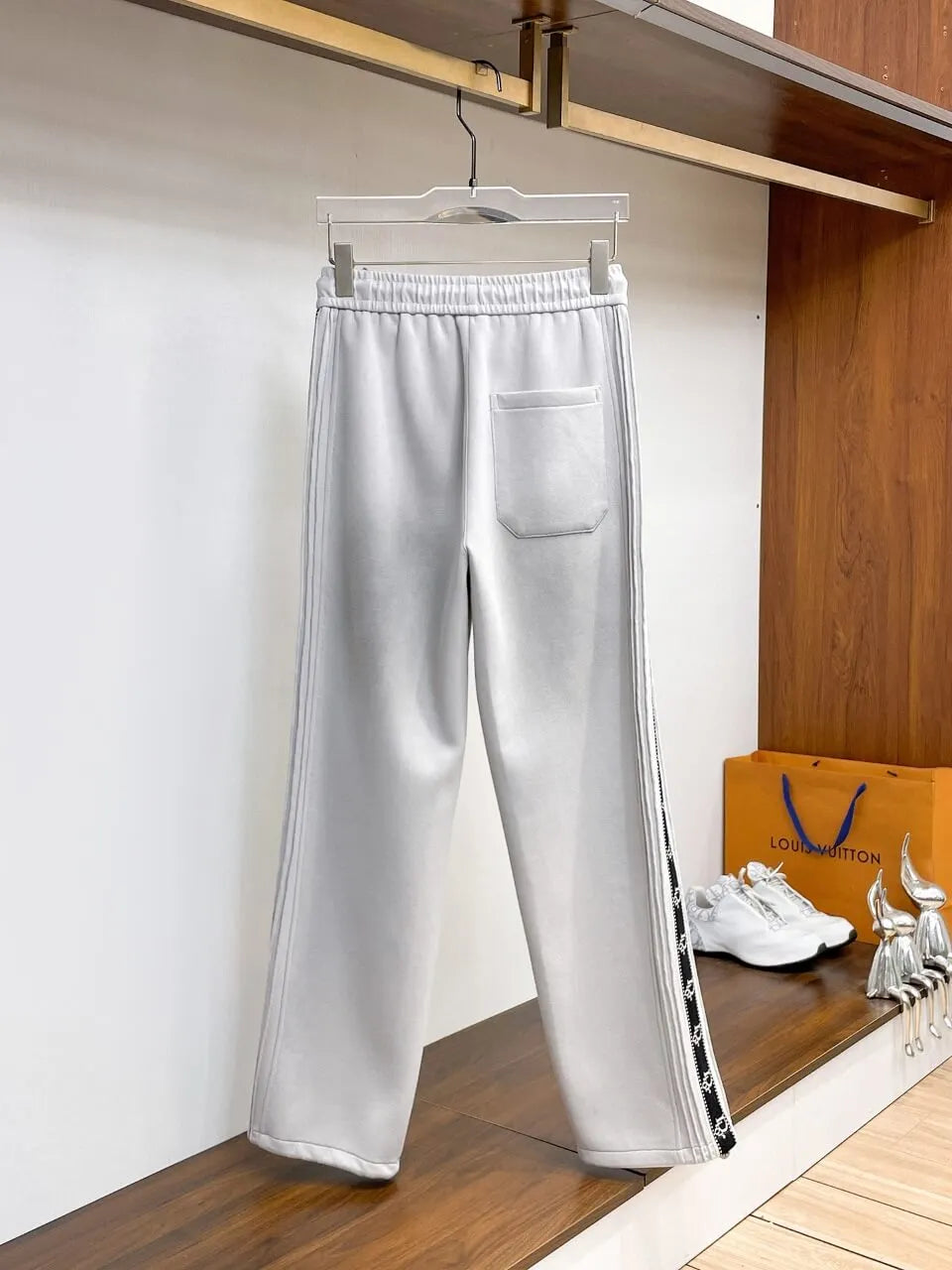 Side Jacquard Tape Straight‑Fit Pants