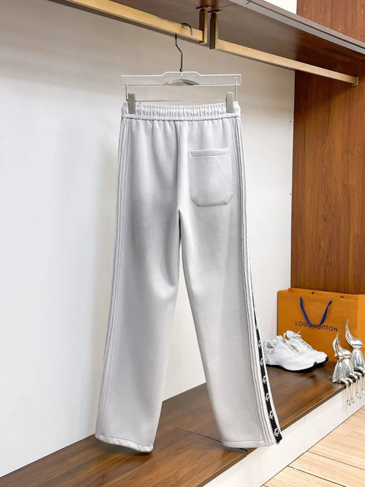 Side Jacquard Tape Straight‑Fit Pants