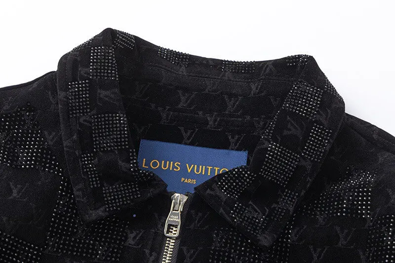 All‑Over Print Rhinestone Jacket