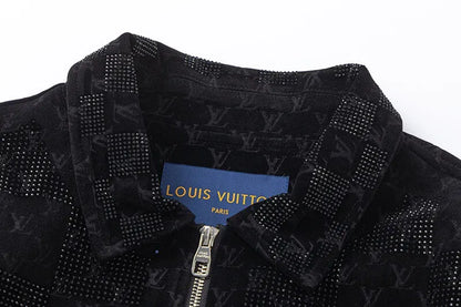 All‑Over Print Rhinestone Jacket