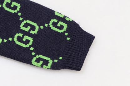 Lime Jacquard Knit Sweater