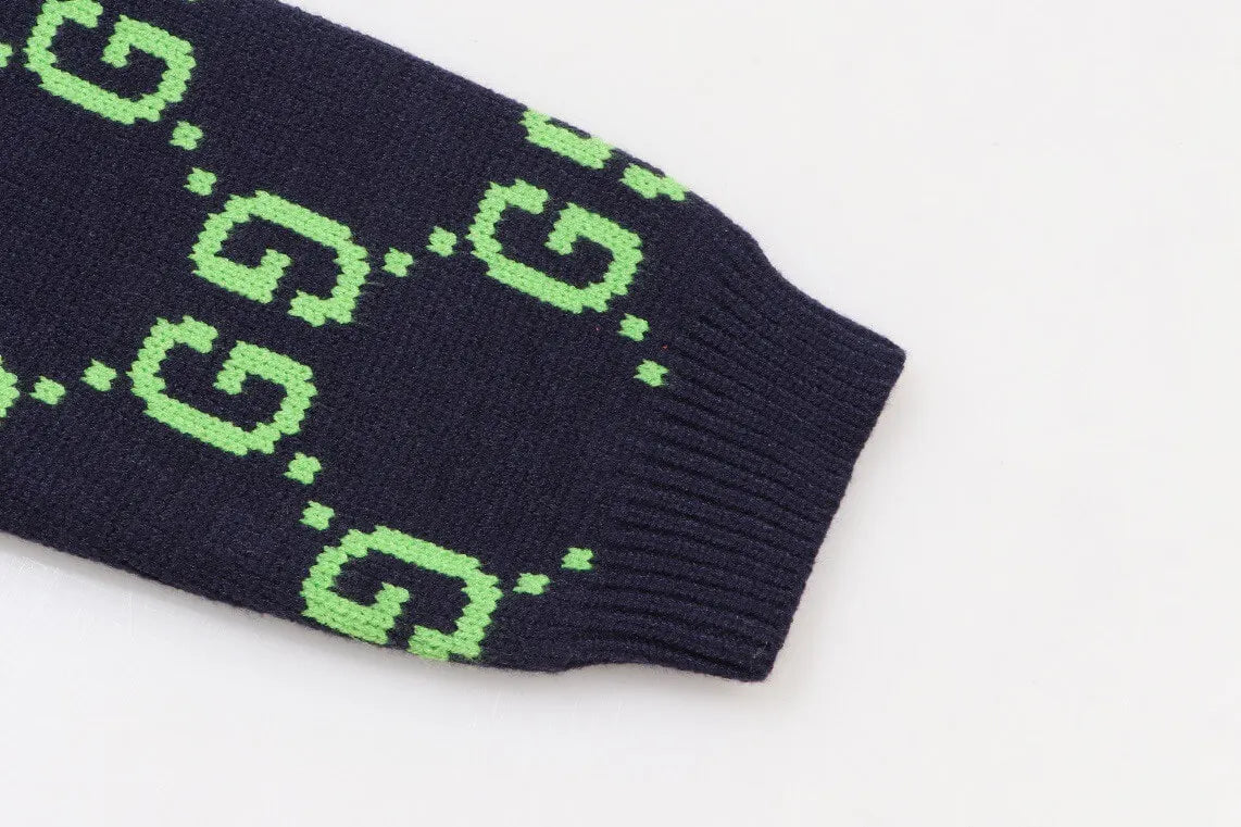 Lime Jacquard Knit Sweater