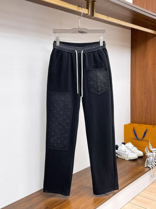 Patchwork Embossed Monogram Pants