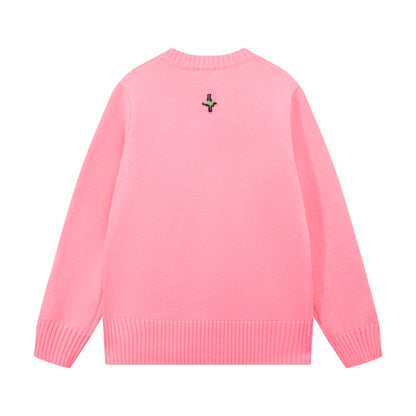 Side Graphic Knit Sweater
