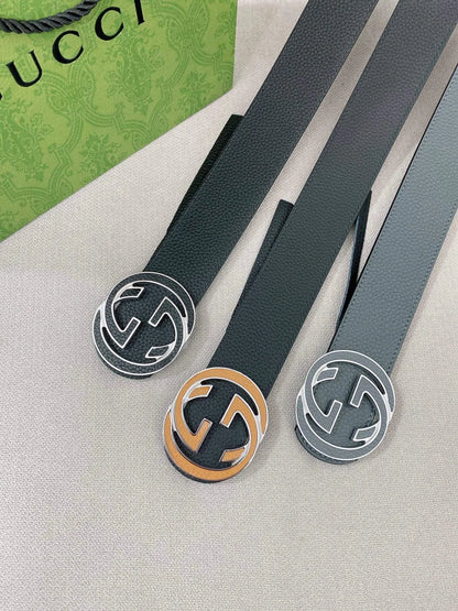 Fashionable Reversible Metal Buckle Belt