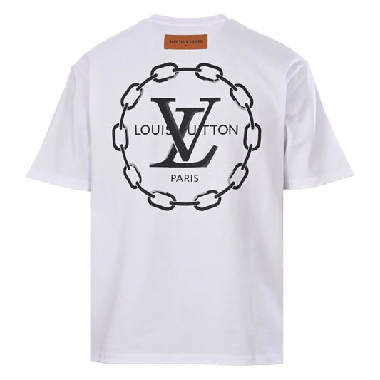 Back Chain Circle Letter Print T-Shirt