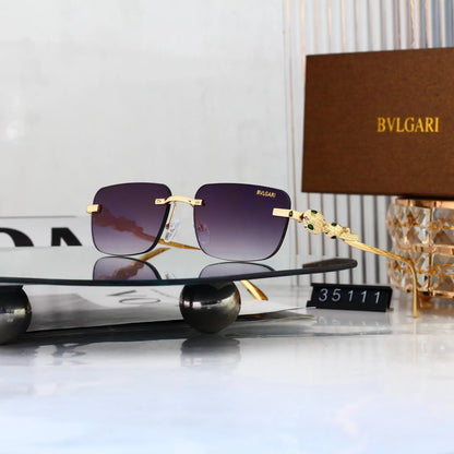 Snake Temple Rimless Square Sunglasses