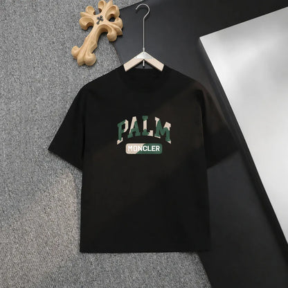 Dual‑Color Block Label Casual Loose T‑shirt