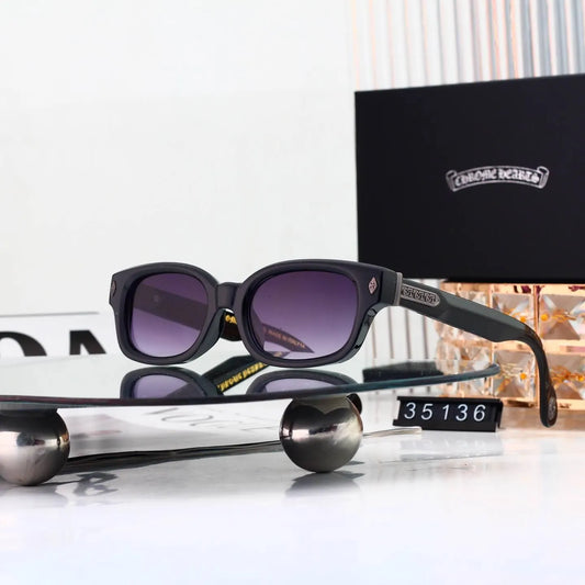 Classic Rivet Decor Rectangle Sunglasses