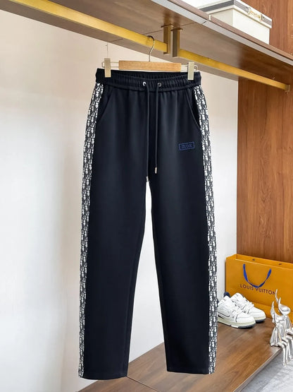 Oblique Side Stripe Patch Pocket sweatpants