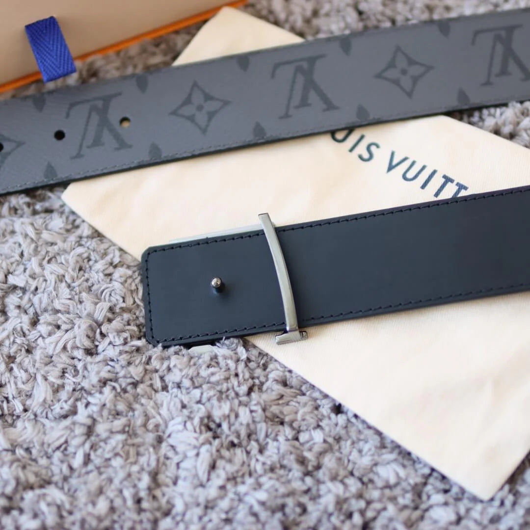 Grey-Blue Embossed Belt