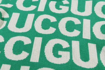 Letter Print Jacquard Sweater