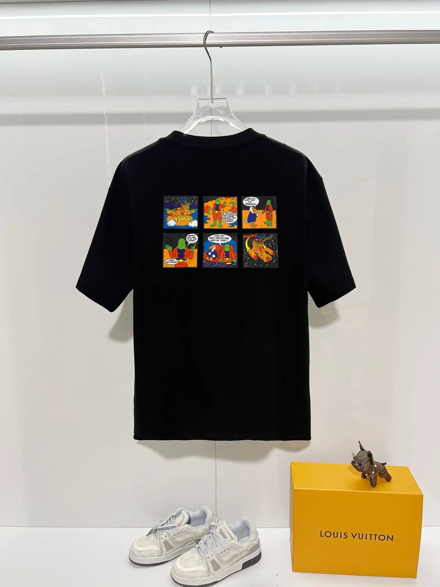 Space Duck Cartoon Oversized T‑shirt