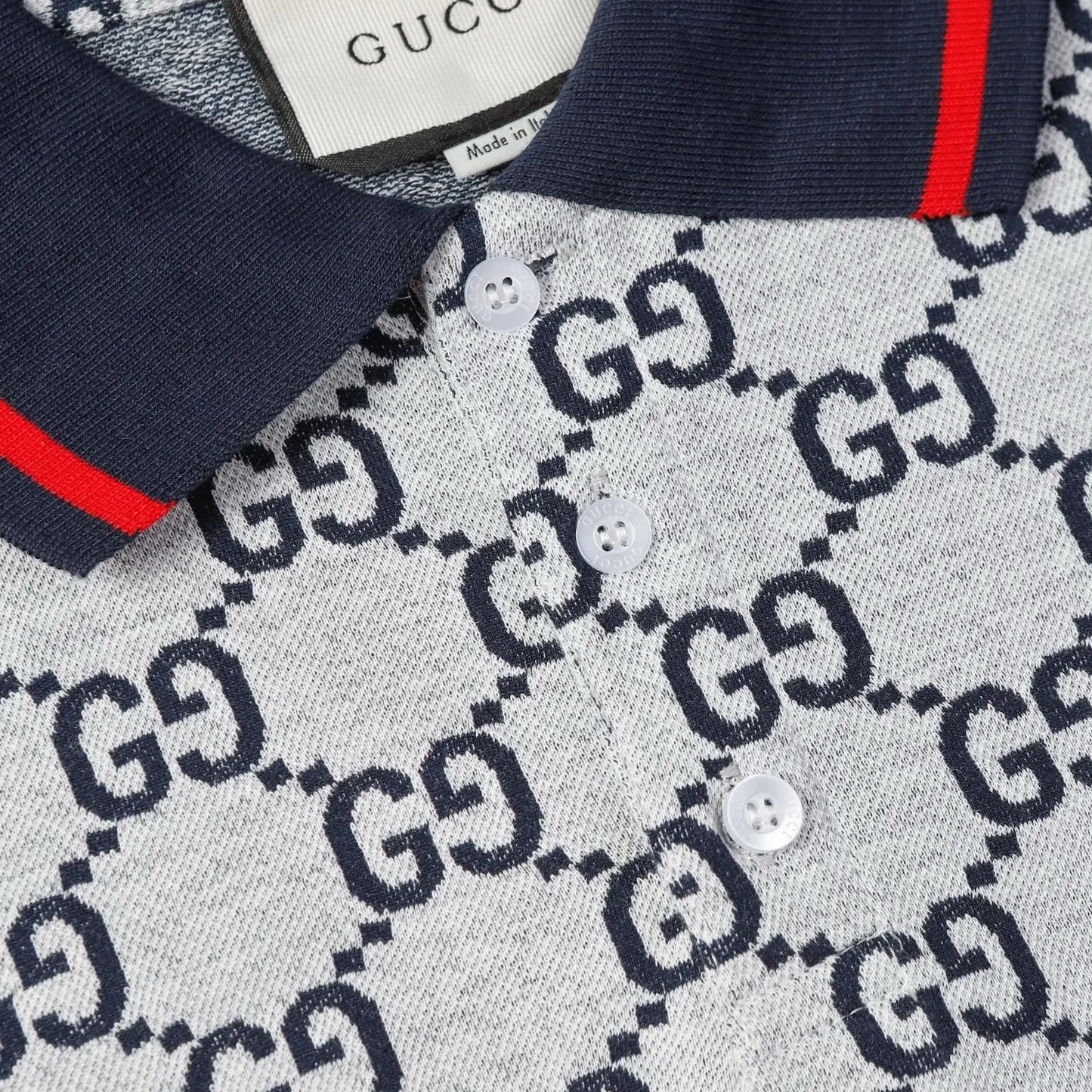 All‑Over Print Color‑Blocked Polo Shirt