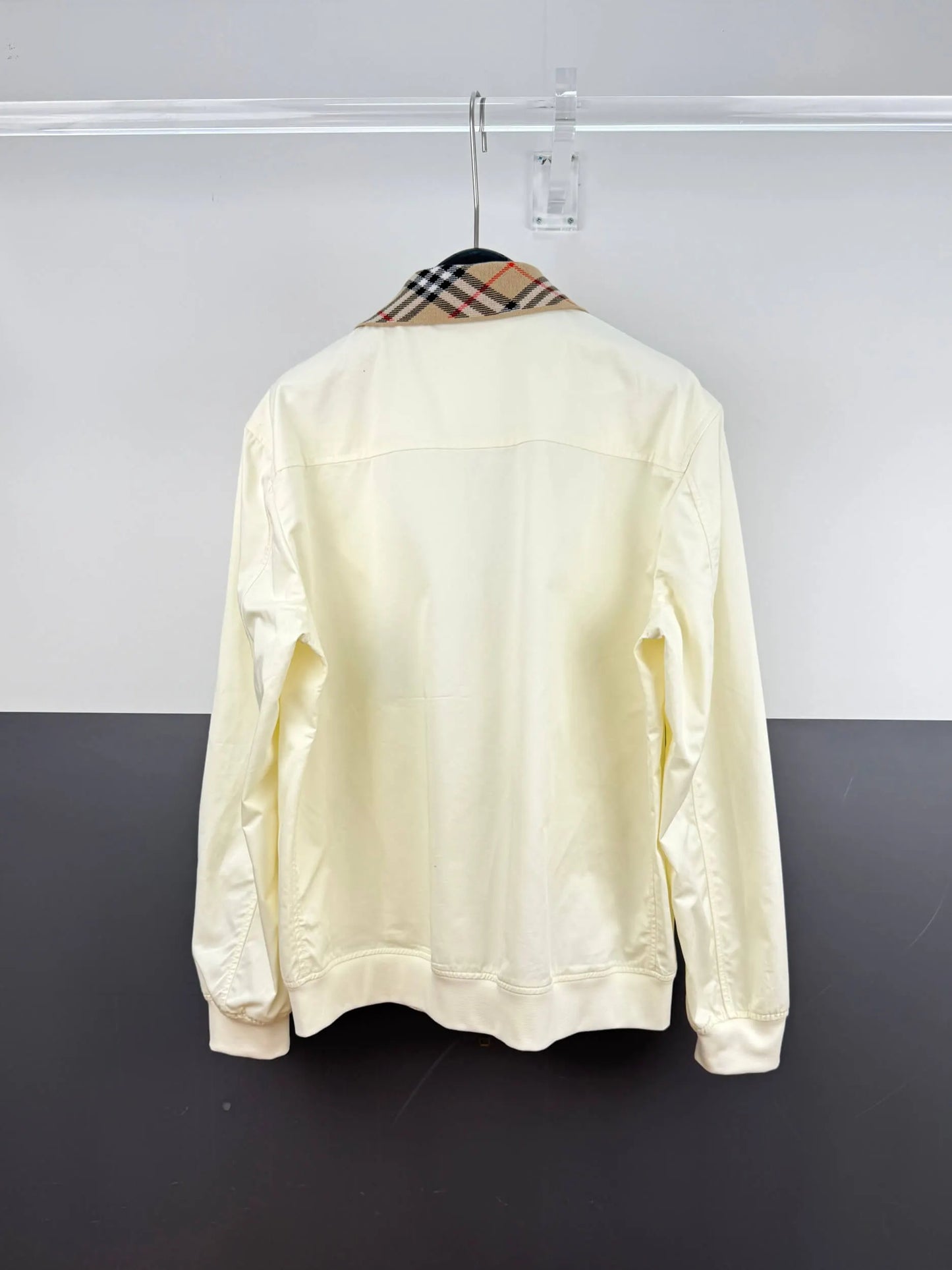 Plaid Ribbed Embroidery Jacket