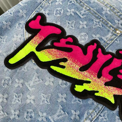 All-Over Letter Print Jeans