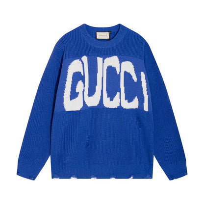 Distressed Crewneck Sweater