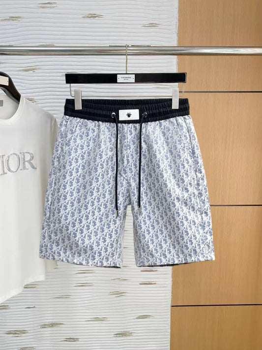 Label Badge Monogram Printed Shorts