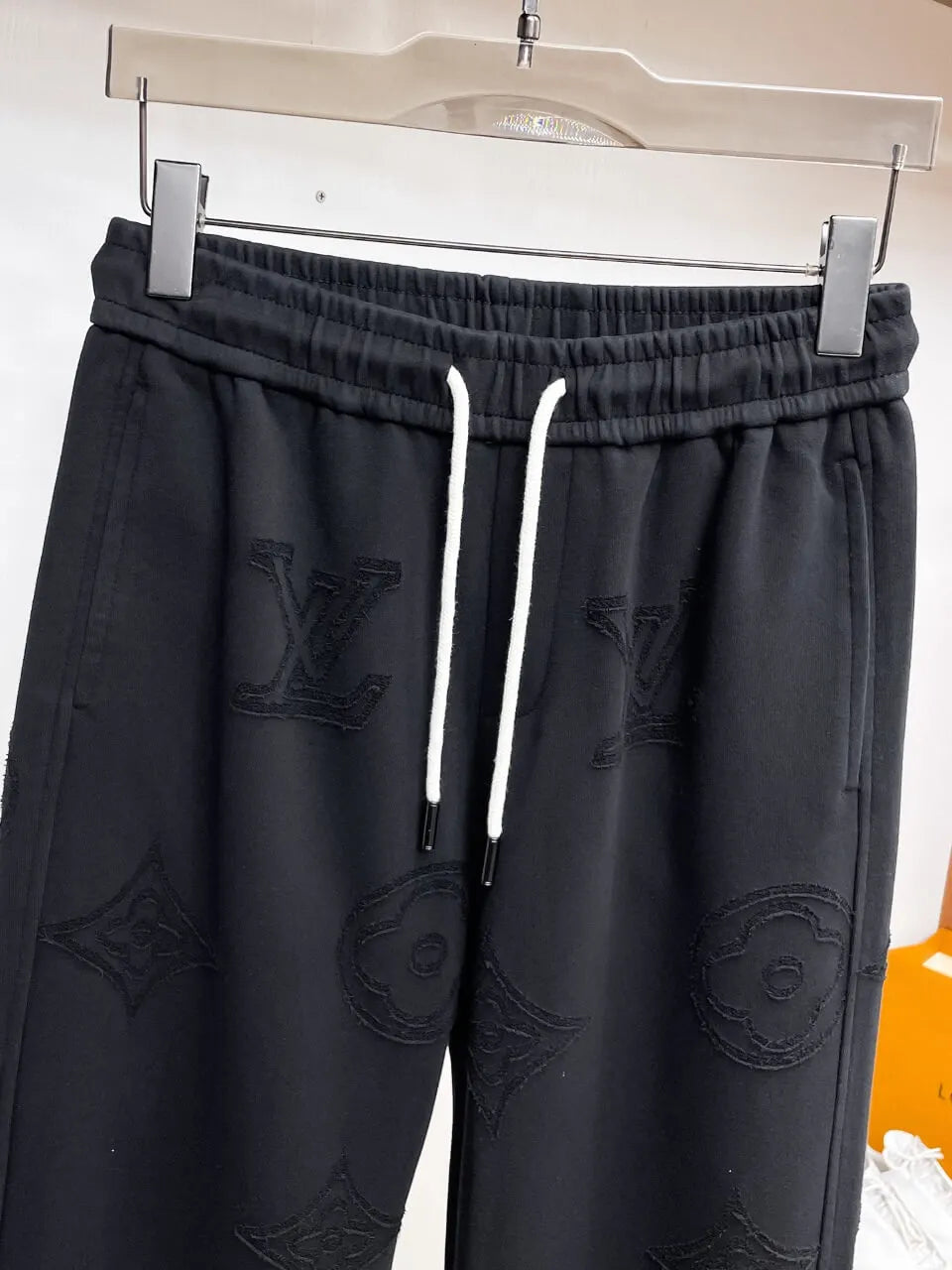 All‑Over Raised Embroidery Relaxed Pants