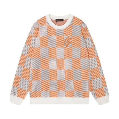 Checkered Jacquard Sweater