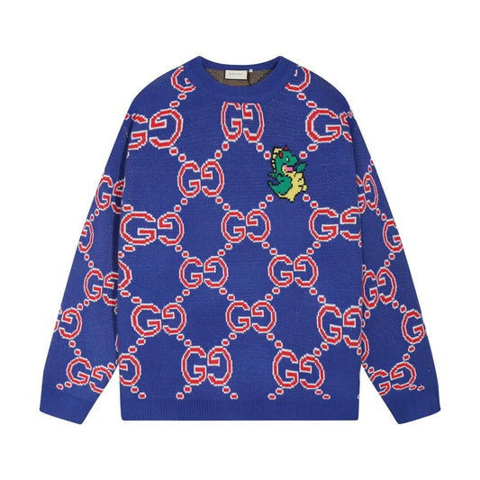 Dinosaur Cartoon Knit Sweater
