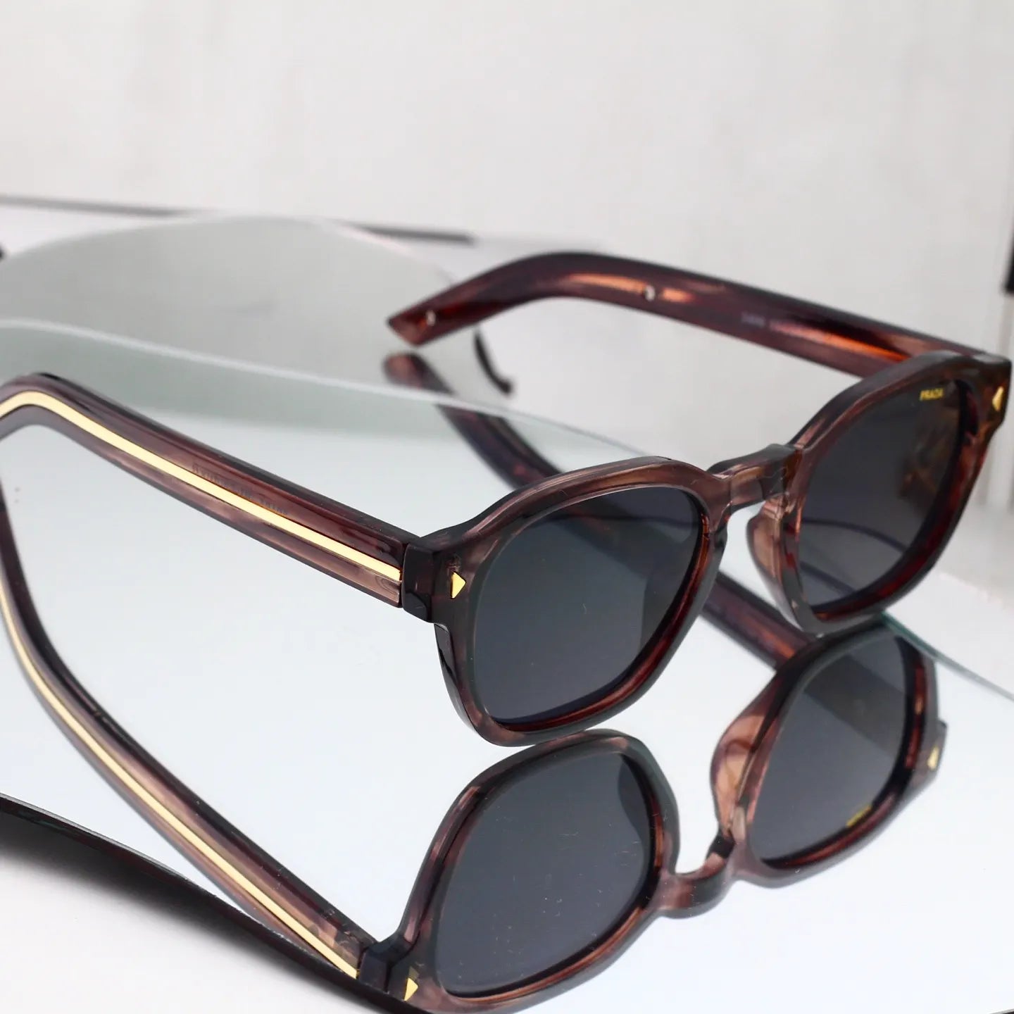 Side Temple Patchwork Sunglasses
