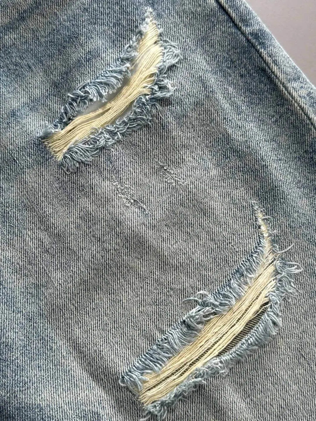 Vintage Distressed Ripped Denim Shorts