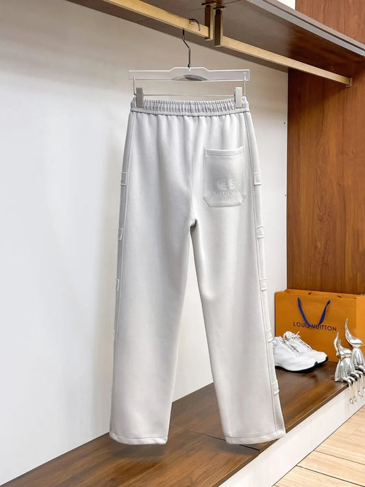 Side Multi‑Patch Decorated Straight Pants